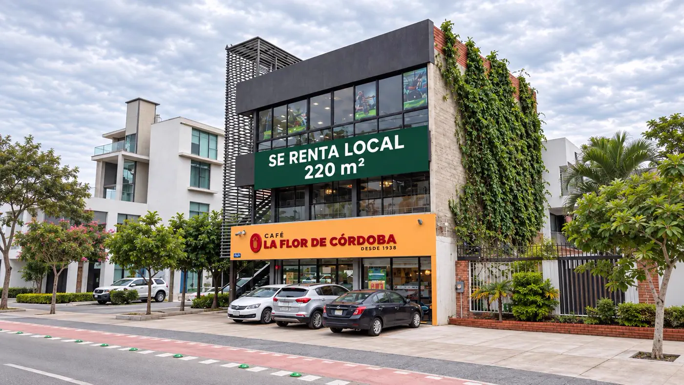 Local comercial en renta de 220 m² con fachada de cristal